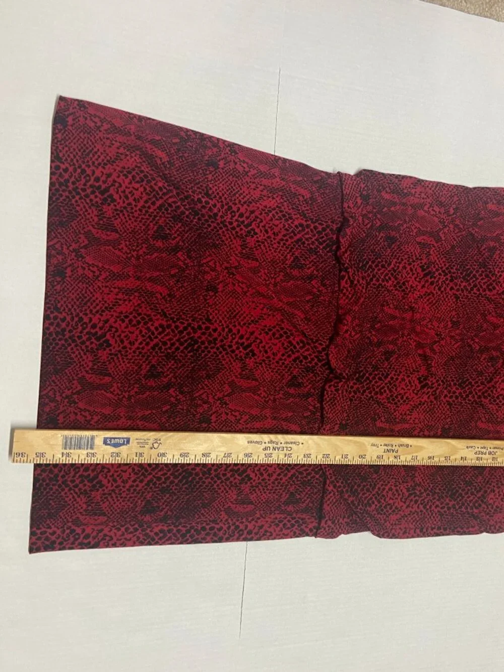 Michael Kors Women's Red Black Cowl Neck Snakeskin Print Knee Length Dress  L